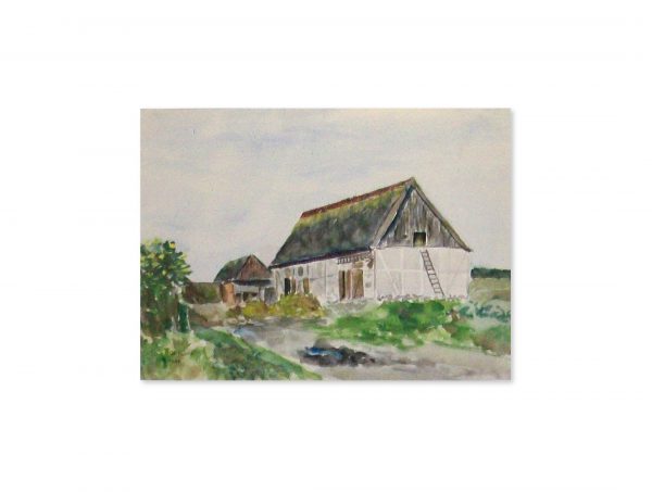 002 In Haff Nähe, Frisches Haff. 9. 7. 1928 Aquarell 33x25 cm