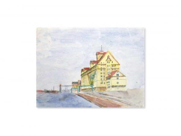 005 Getreidespeicher am Pregel, Königsberg. 14. 7. 1928 Aquarell 34.5x26 cm