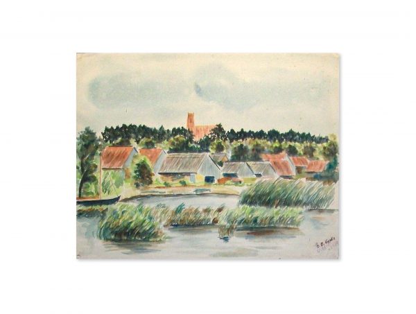 036 Nidden, Kurische Nehrung. 10. 7. 1931 Aquarell 36x29 cm