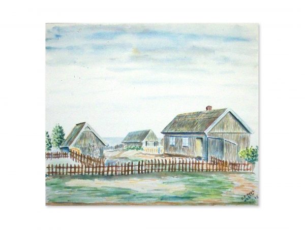 052 Preil, Kurische Nehrung. 5. 8. 1942 Aquarell 41.5x35.5 cm