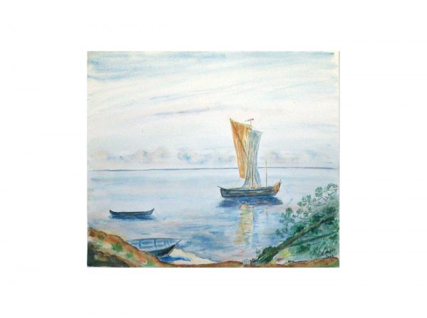 053 Preil, Kurische Nehrung. August 1942 Aquarell 41x35 cm