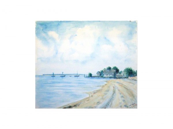 056 Preil, Kurische Nehrung. 18. 8. 1942 Aquarell 41.5x35.5 cm