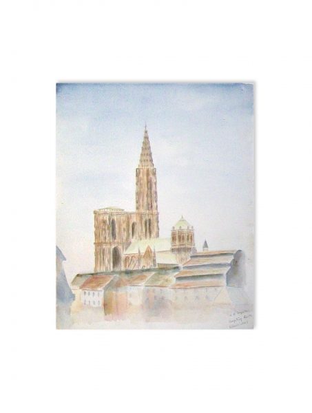 064 Strassburg Münster. Juni 1943 Aquarell 28x35 cm