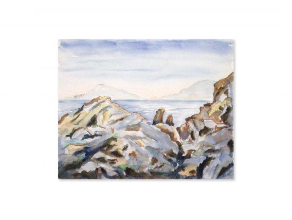 087 Fiascherino, La Spezia, Italien. 30. 7. 1956 Aquarell 35x28 cm