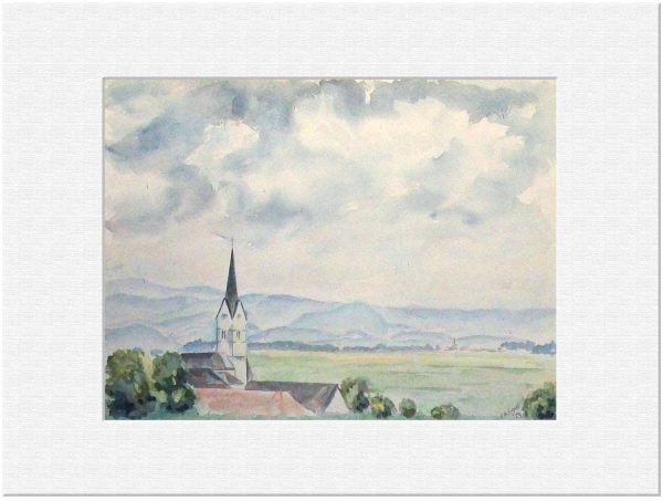 106 Sankt Kanzian, Kärnten. 19. 7. 1959 Aquarell 40x30 cm