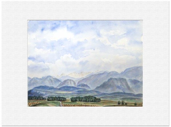 110 Grabelsdorf, Kärnten. 30. 7. 1959 Aquarell 48x36 cm