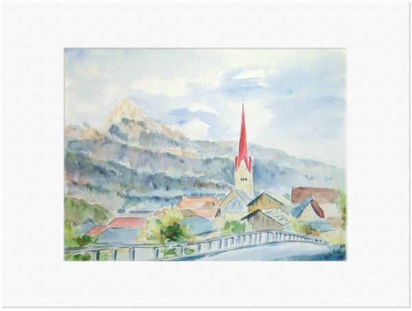 124 Österreich. 1961 Aquarell 40x30 cm