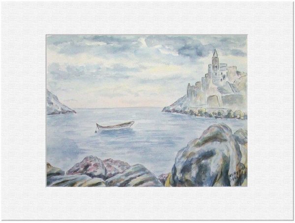 127 Porto Venere, Italien. 29. 9. 1962 Aquarell 40x30 cm