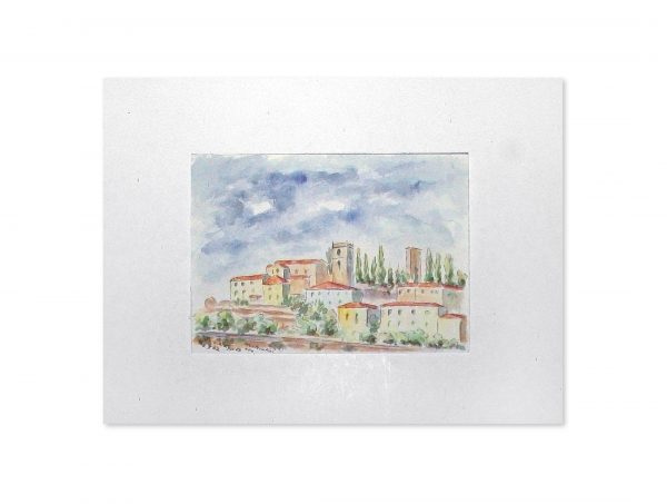 130 Montecatini Alto, Toskana Italien. 4. 10. 1962 Aquarell 24x17 cm