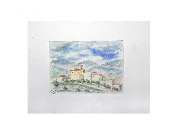 131 Marigliano, Toskana Italien. 4. 10. 1962 Aquarell 24x17 cm