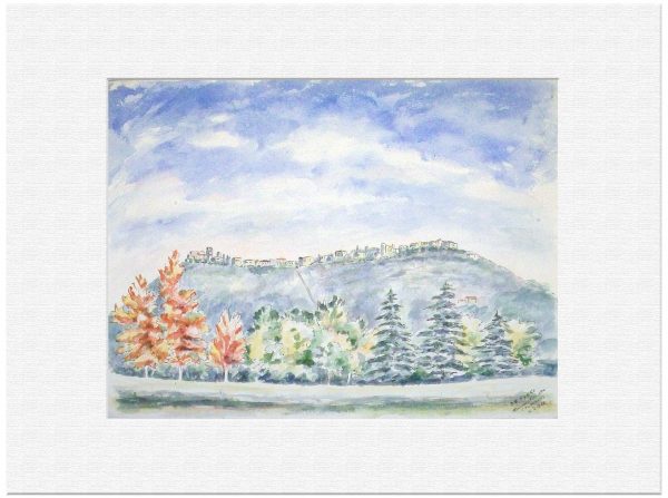 132 Montecatini Alto, Toskana Italien. 11. 10. 1962 Aquarell 48x36 cm