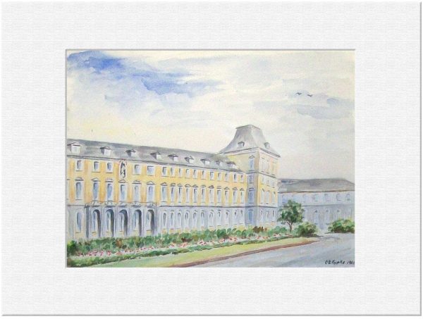 137 Bonn Universität. 1962 Aquarell 40x30 cm