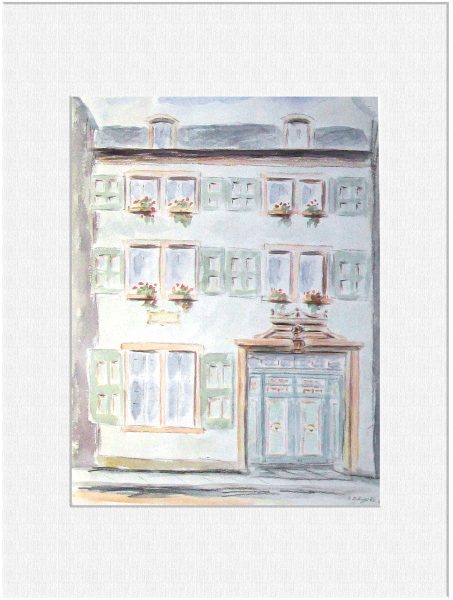 140 Beethovenhaus, Bonn. 1962 Aquarell 30x40 cm