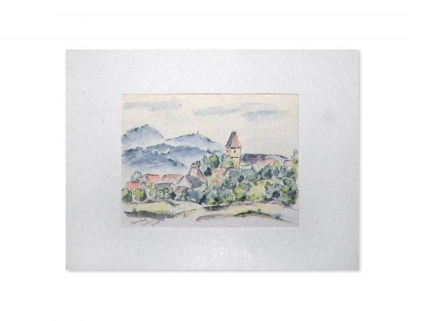 163 Eberndorf, Österreich. 26. 8. 1966 Aquarell 24x17 cm